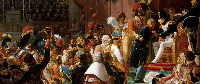 Première Distribution des Croix de la Légion d'honneur dans l'église des Invalides par l'Empereur, 14 Juillet 1804 (First Distribution of the Crosses of the Legion of Honor in the church of Les Invalides by the Emperor, July 14, 1804) - Jean-Baptiste Debret