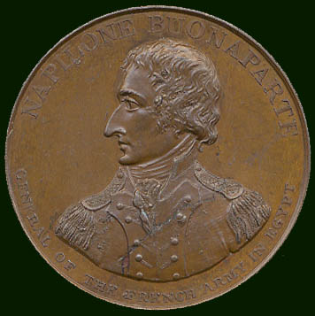 Napoleon (alias Napilone) on British medallion, 1798