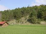 The wooded rise east of Mitterfecking