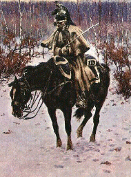 Fatigued Frenchman on fatigued horse